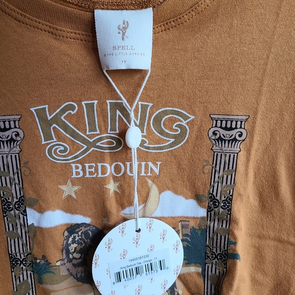 NWT Spell Little Gypsies King Bedouin Tee Orange - Picture 3 of 7